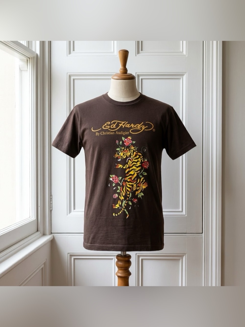 Ed Hardly Christian Audigier Style Vintage Tattoo Graphic T-Shirt